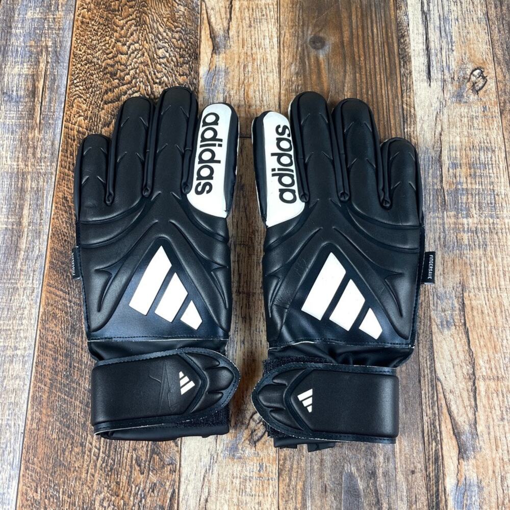 Adidas Copa GL Sz 7 Black White Adjustable Wrist Strap Soccer Goalkeeper Gloves